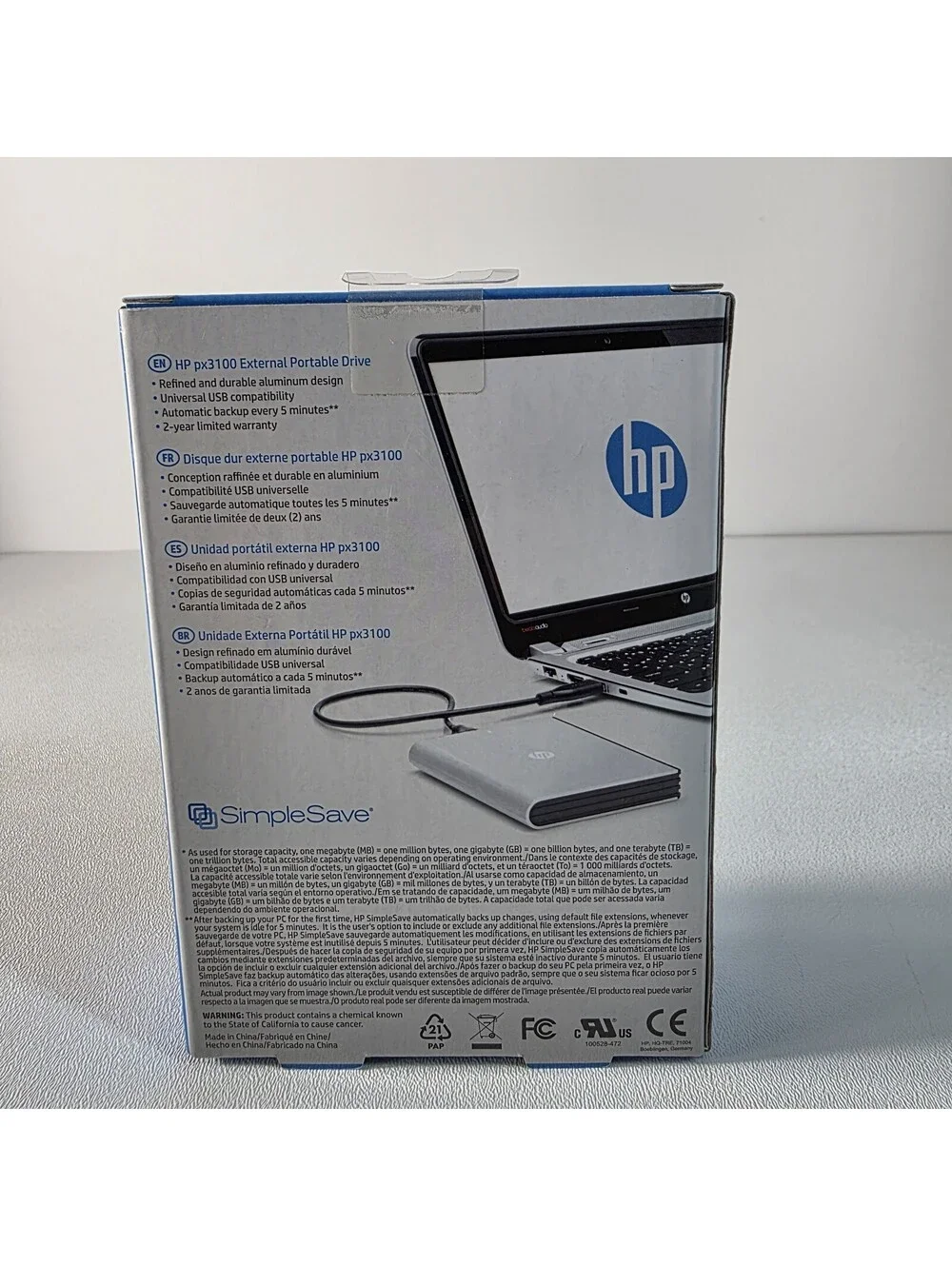 HP SimpleSave px3100 1TB External Hard Drive NEW
